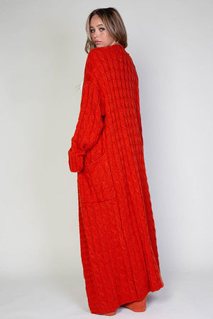 Red Long Cardigan Sweaters (Multiple Colors)