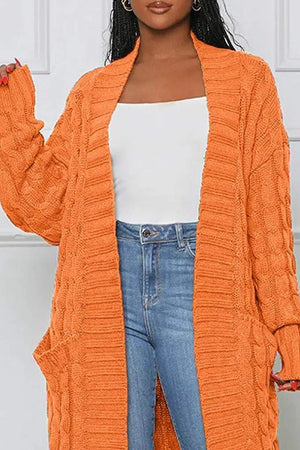 Open image in slideshow, Orange Long Cardigan
