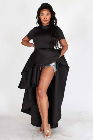 Oh How I Love Thee Dress Black Cap Sleeve 2X & 3X