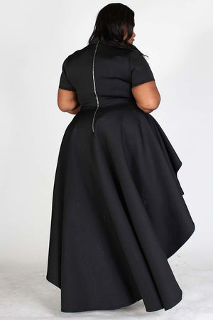 Oh How I Love Thee Dress Black Cap Sleeve 2X & 3X