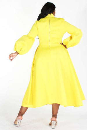 Yellow Scuba Dress