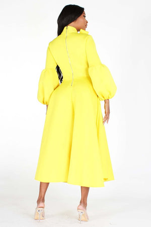 Yellow Scuba Dress