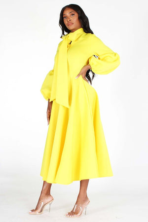 Yellow Scuba Dress